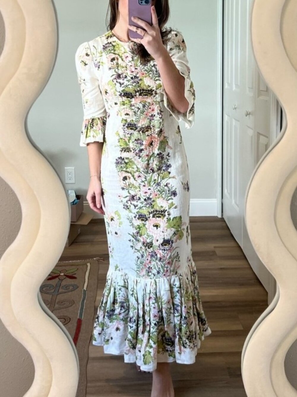 Zimmermann Floral White Maxi Dress - Picture 2 of 5